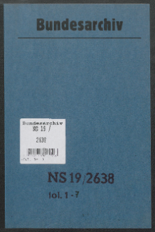Durchführung einer Sonderaktion gegen asoziale Elemente im Jan. 1943 (Schriftwechsel mit dem Höheren SS- und Polizeiführer Ost, SS-Obergruppenführer Krüger)