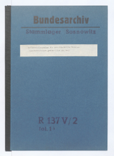 Vollstreckungsplan für den OLG-Bezirk Breslau (handschriftlich geführt bis ca. 1943)